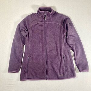 Eddie Bauer Women's Jacket Full Zip Pockets Purple L Activewear Athleisure